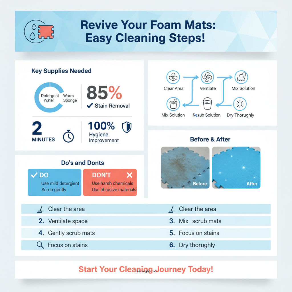 how to clean foam mats - Data Infographic and Statistics