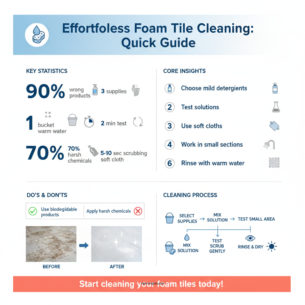 how to clean foam tiles - Data Infographic and Statistics