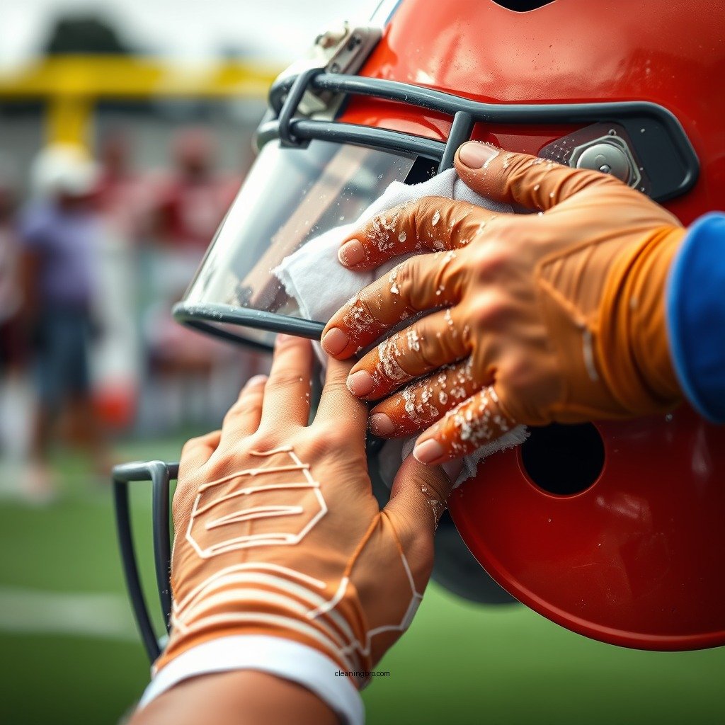 Step-by-Step Cleaning Process - how to clean football helmet