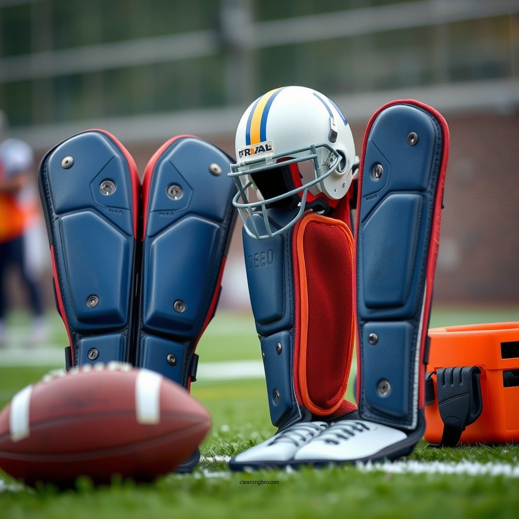 Gather Your Cleaning Supplies - how to clean football pads