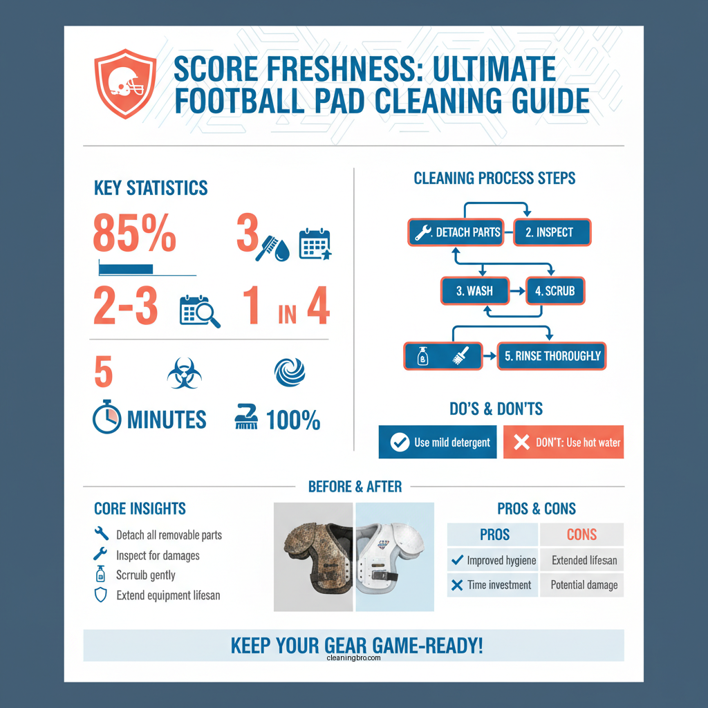 how to clean football pads - Data Infographic and Statistics