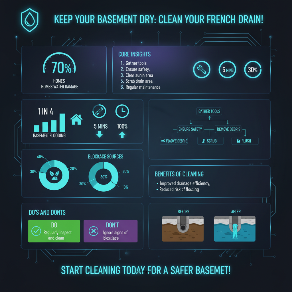 how to clean french drain in basement - Data Infographic and Statistics