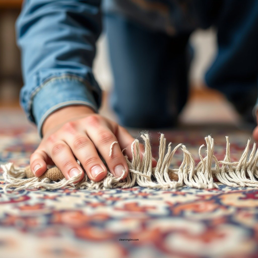 Step-by-Step Cleaning Process - how to clean fringe on oriental rug