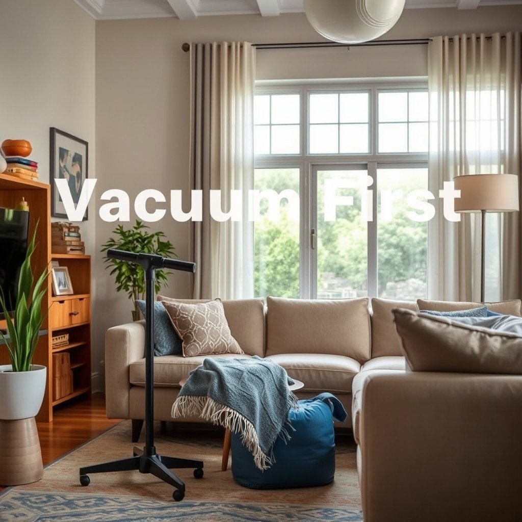 Dust and Vacuum First - how to clean furniture before moving