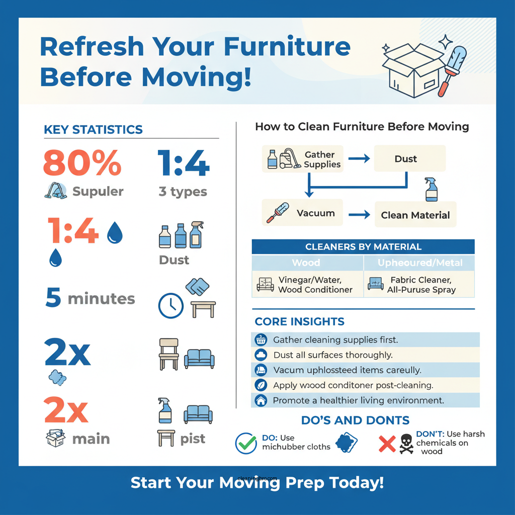 how to clean furniture before moving - Data Infographic and Statistics
