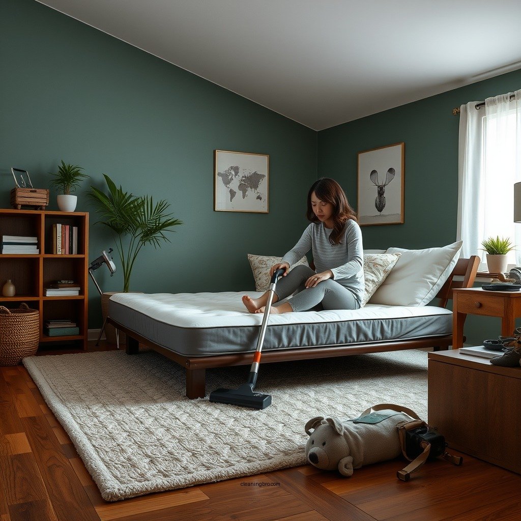 Vacuuming the Futon Mattress - how to clean futon mattress