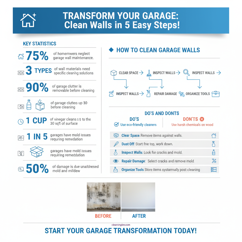 how to clean garage walls - Data Infographic and Statistics