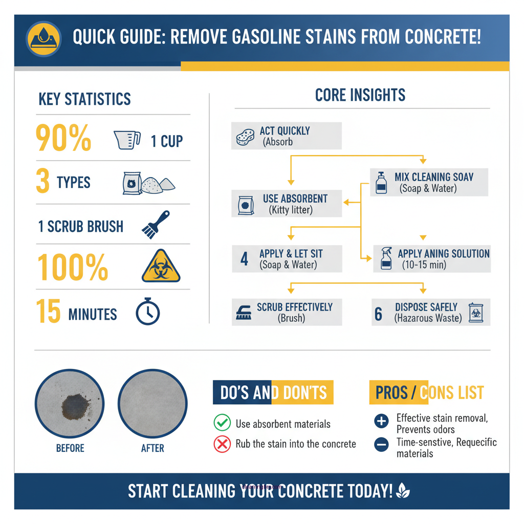 how to clean gas off concrete - Data Infographic and Statistics
