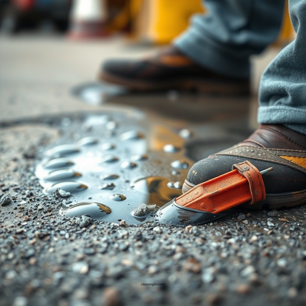 Contain the Spill - how to clean gas spill on concrete