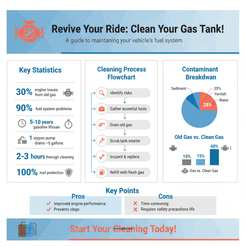 how to clean gas tank of old gas - Data Infographic and Statistics