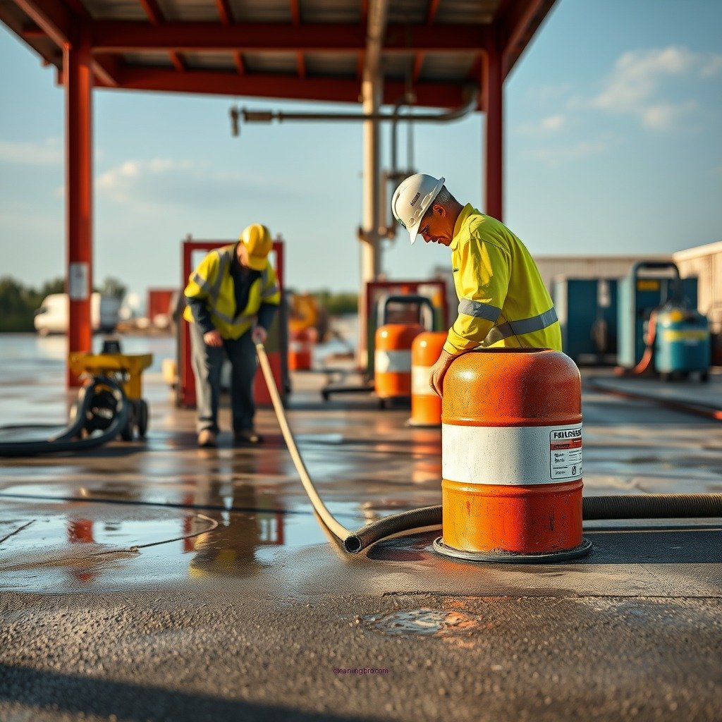 Assessing the Spill - how to clean gasoline off of concrete