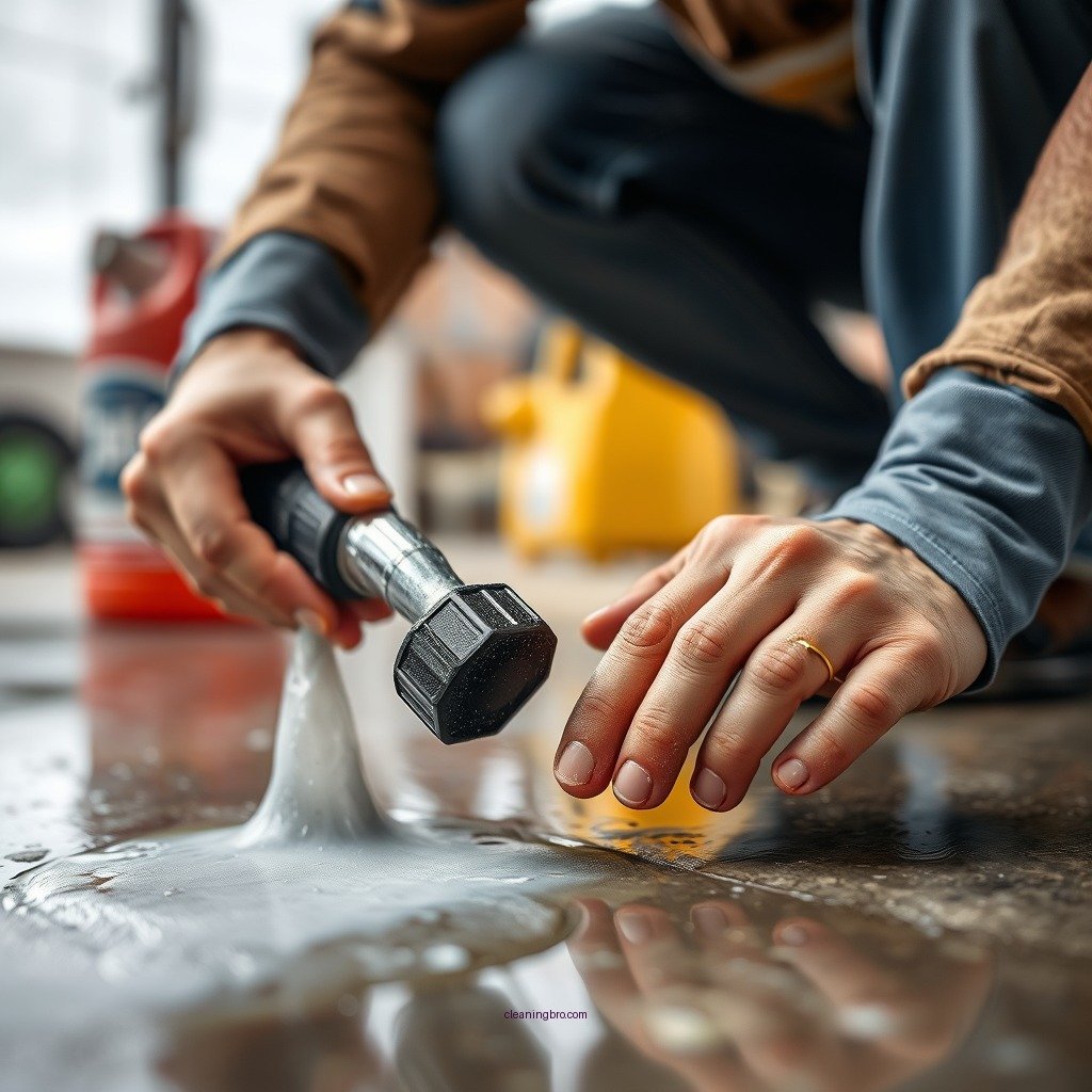 Step-by-Step Cleanup Process - how to clean gasoline spill on concrete