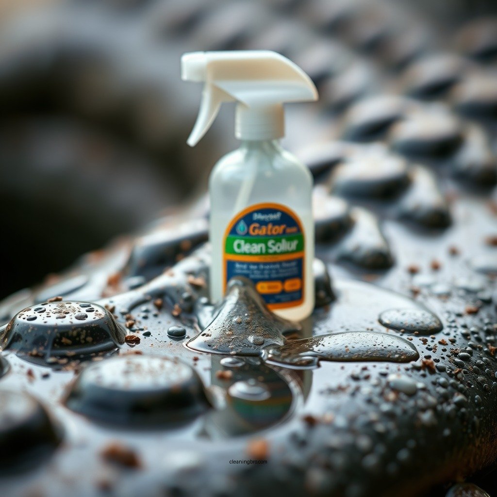 Apply the Cleaning Solution - how to clean gator step