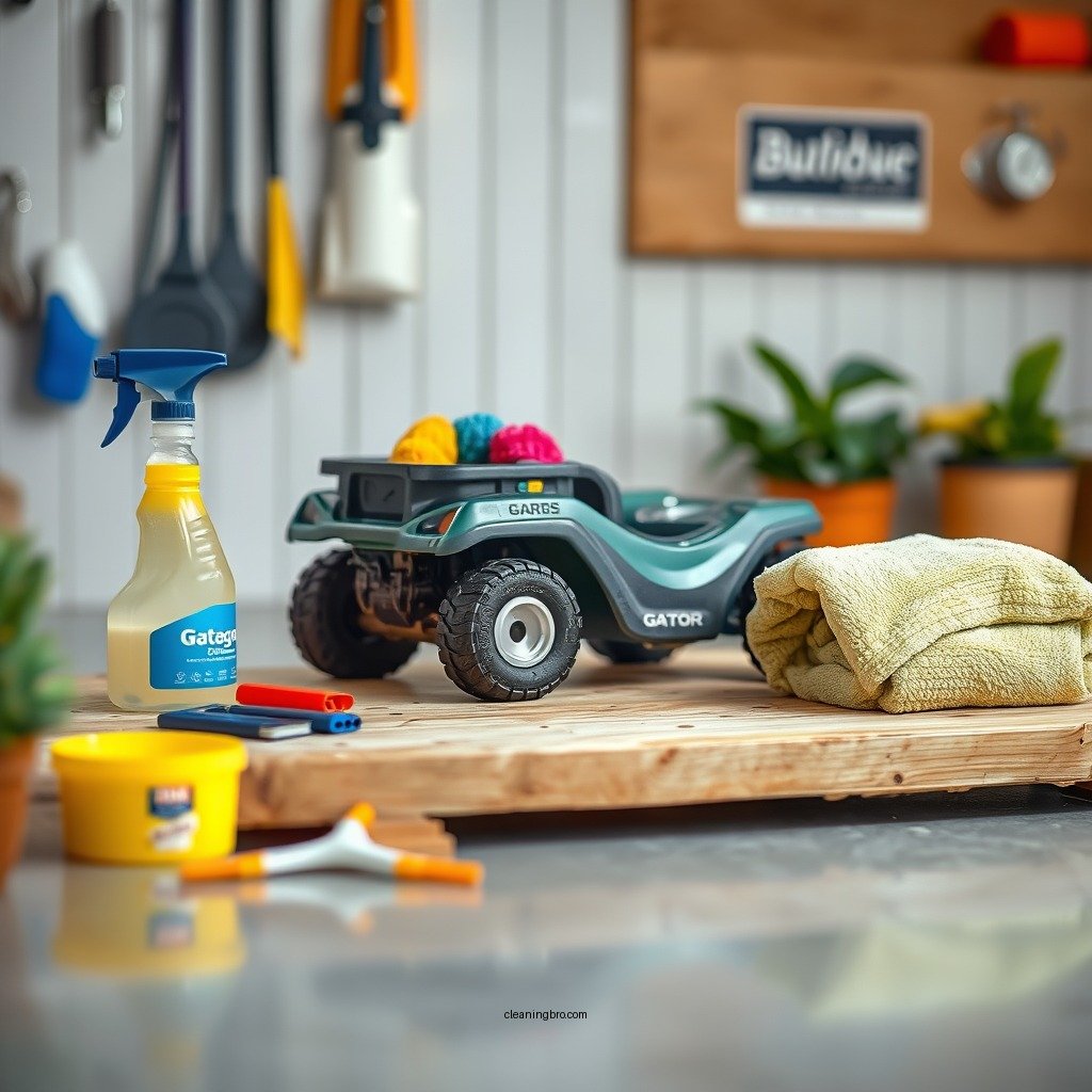 Gather Your Cleaning Supplies - how to clean gator step