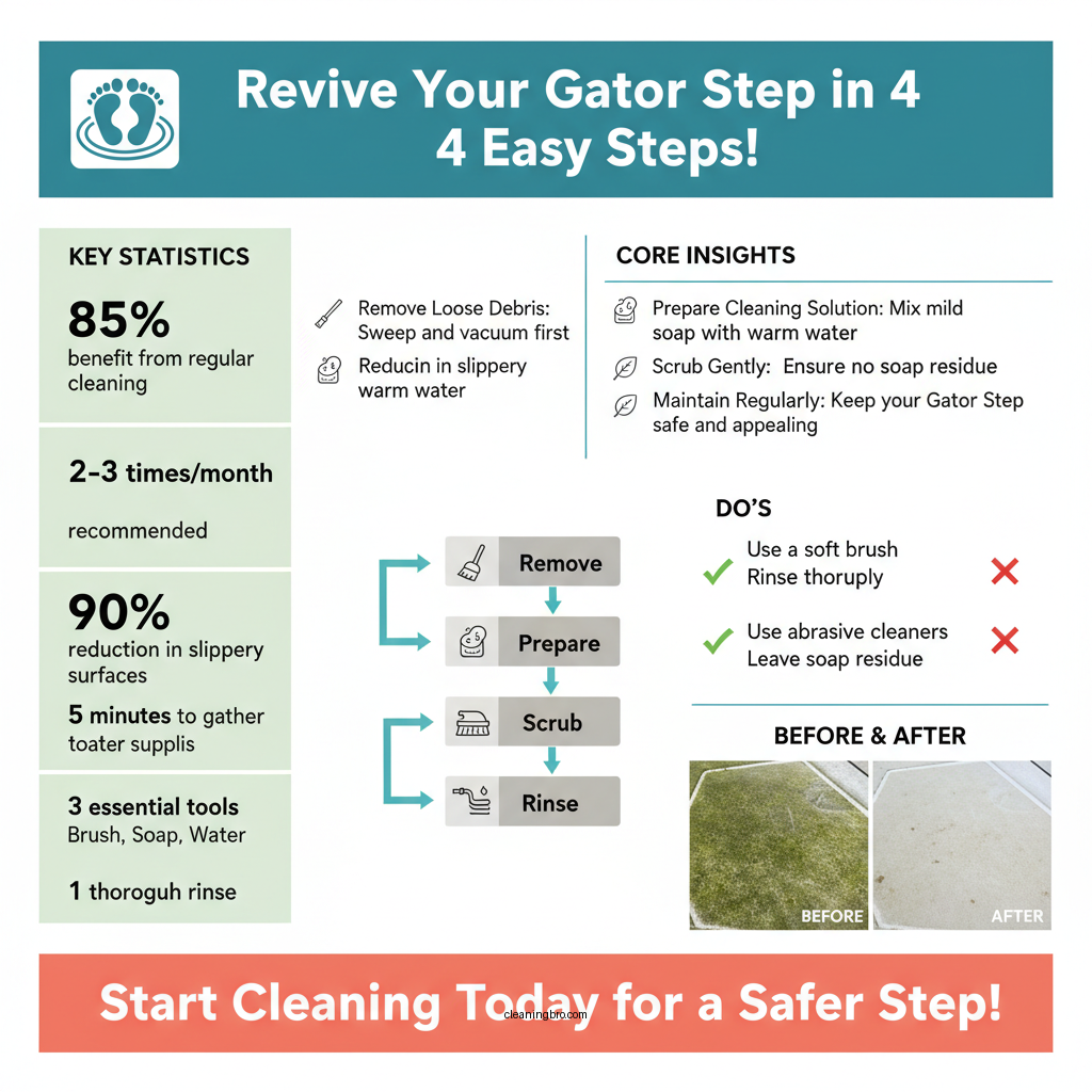 how to clean gator step - Data Infographic and Statistics