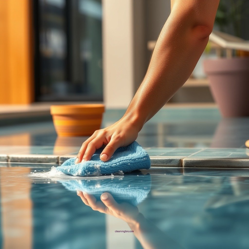 Step-by-Step Cleaning Process - how to clean glass tile in pool