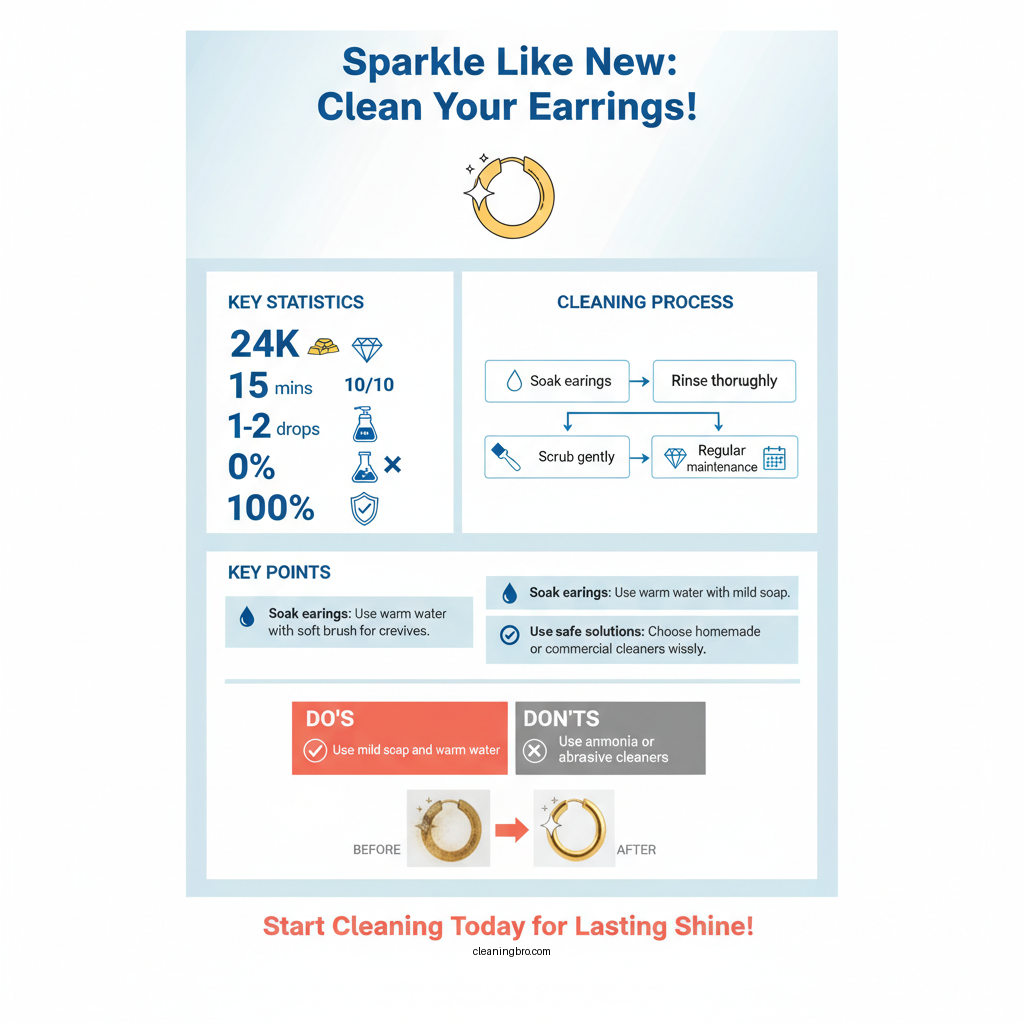 how to clean gold and diamond earrings - Data Infographic and Statistics