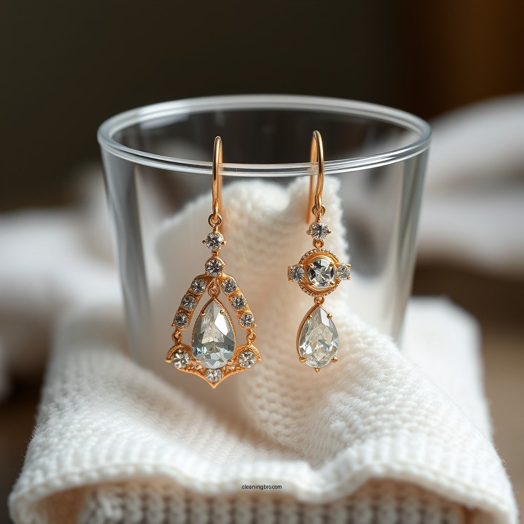 Safe Cleaning Solutions - how to clean gold and diamond earrings