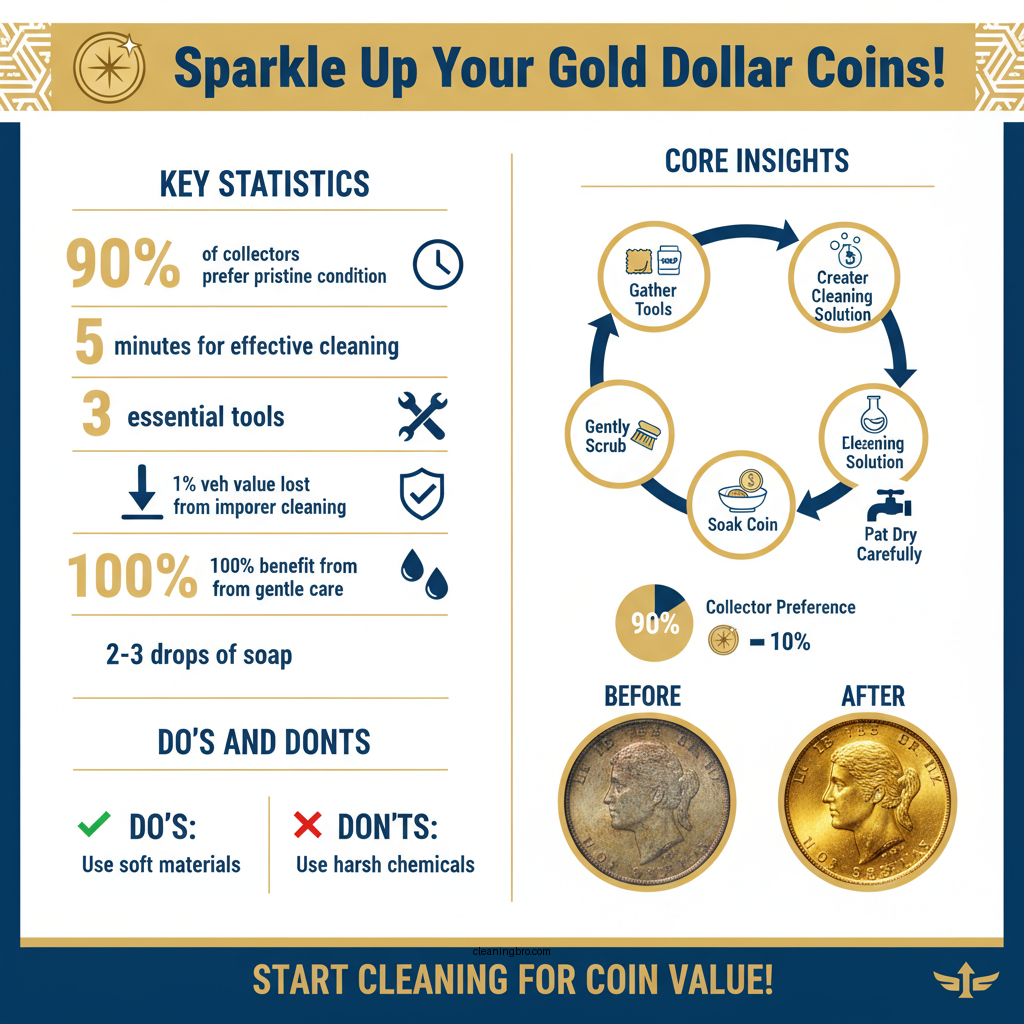 how to clean gold dollar coins - Data Infographic and Statistics