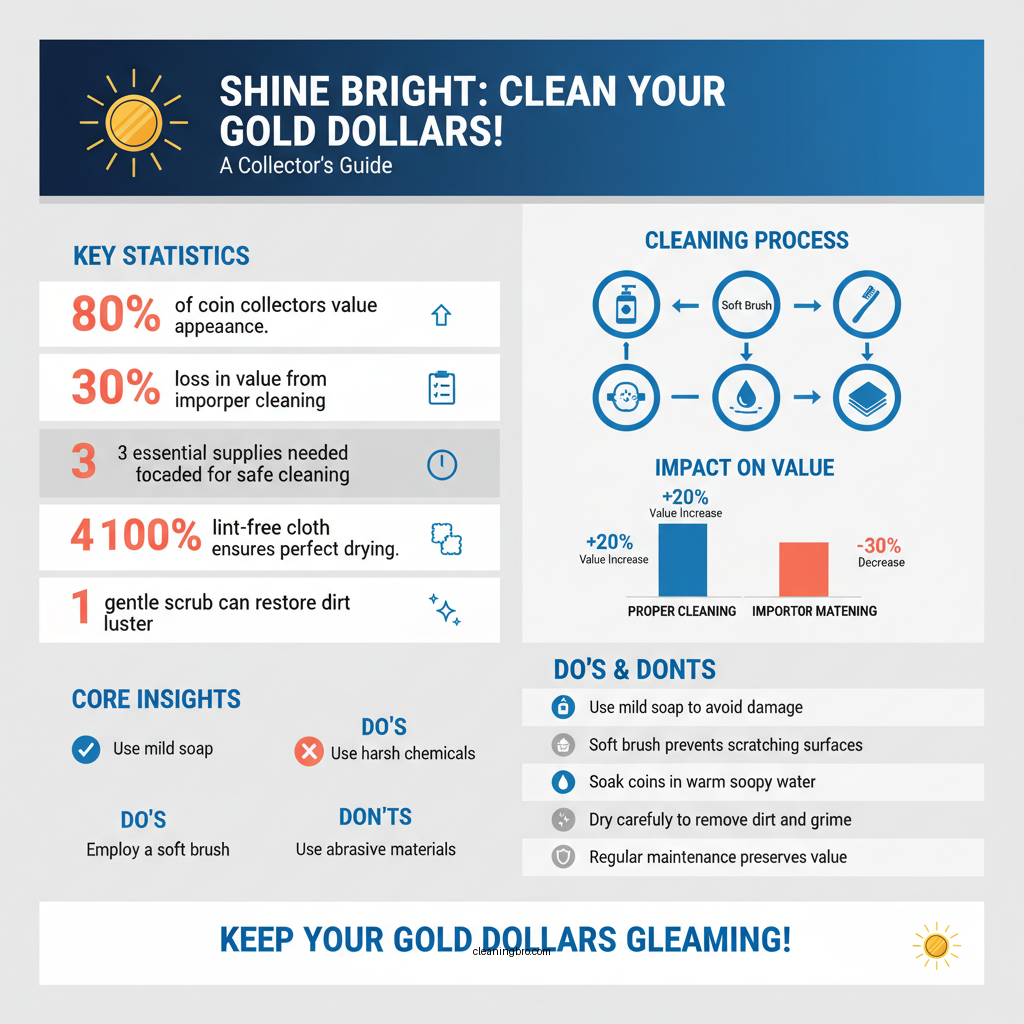 how to clean gold dollars - Data Infographic and Statistics
