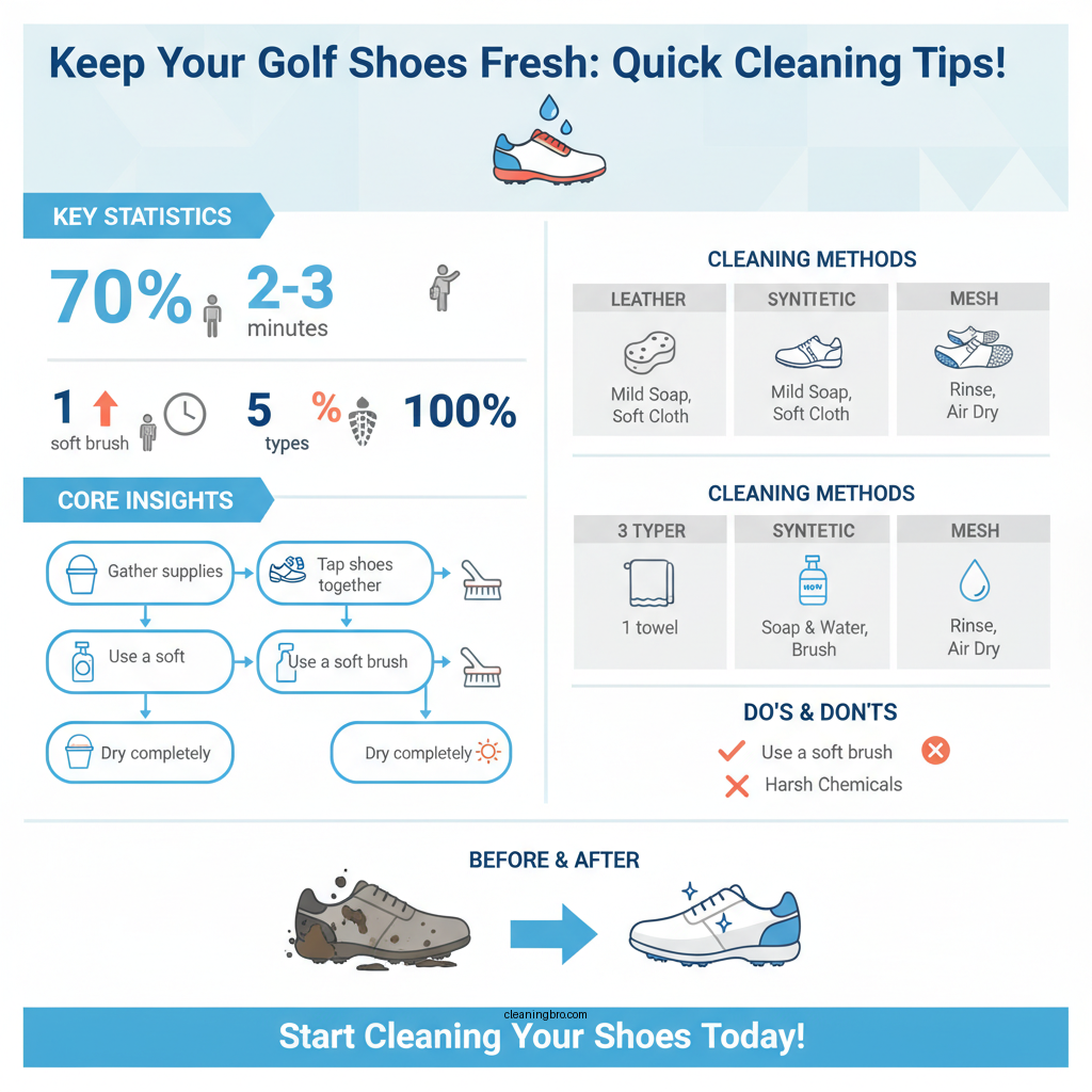 how to clean golf shoes - Data Infographic and Statistics