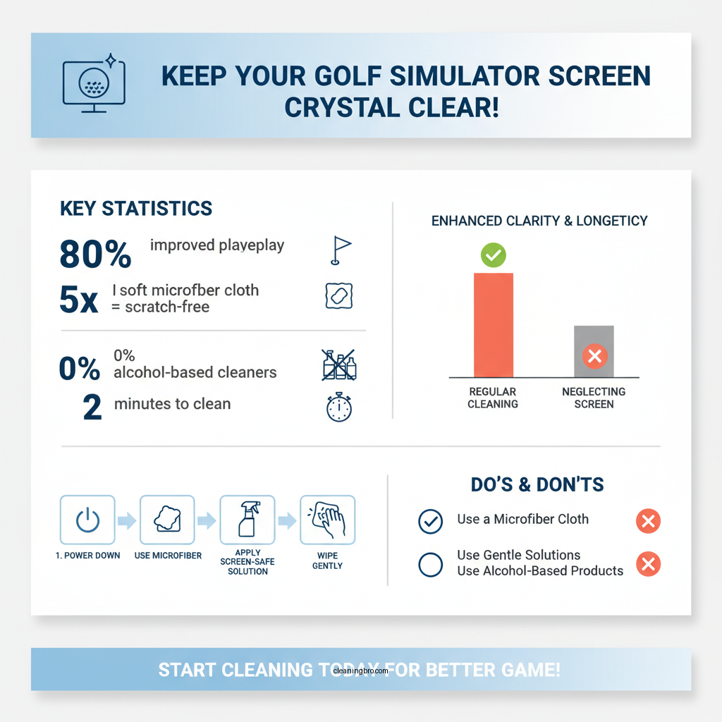 how to clean golf simulator screen - Data Infographic and Statistics