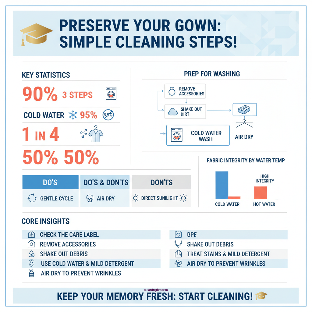 how to clean graduation gown - Data Infographic and Statistics
