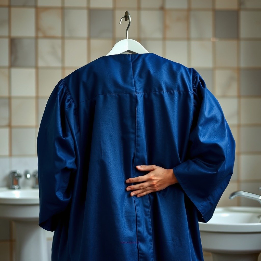 Preparing for Washing - how to clean graduation gown