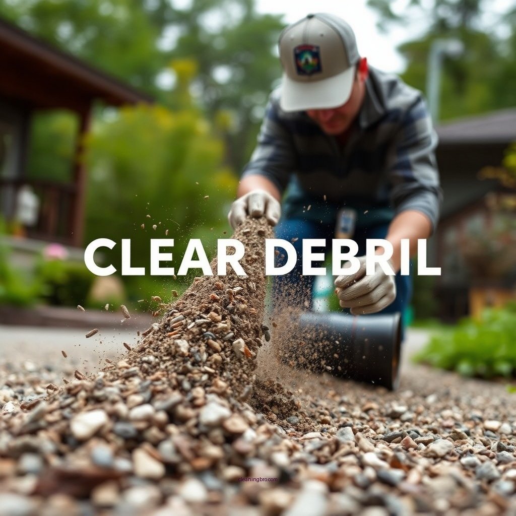 Clear Debris - how to clean gravel driveway