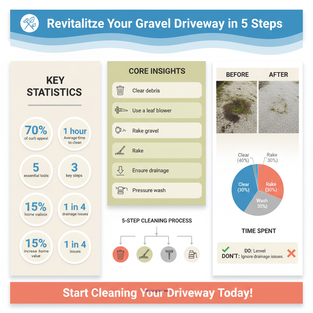 how to clean gravel driveway - Data Infographic and Statistics