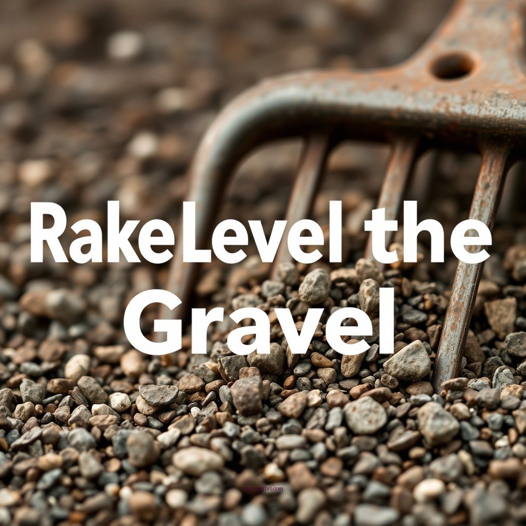 Rake and Level the Gravel - how to clean gravel driveway