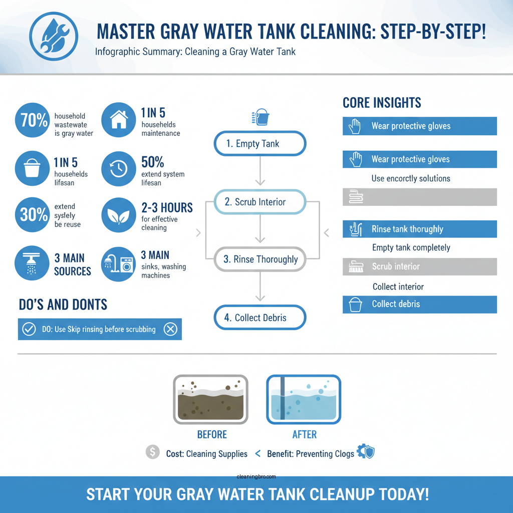 how to clean gray water tank - Data Infographic and Statistics
