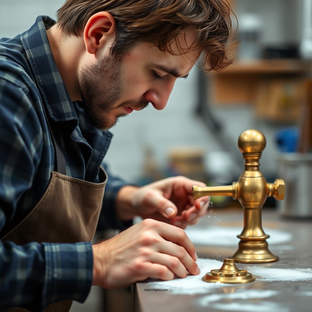 Step-by-Step Cleaning Process - how to clean green off brass