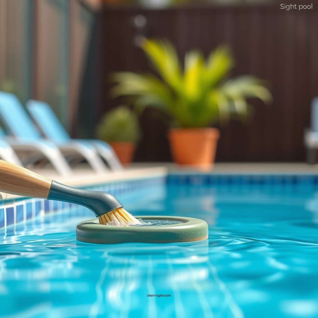 Brush and Vacuum the Pool - how to clean green pool