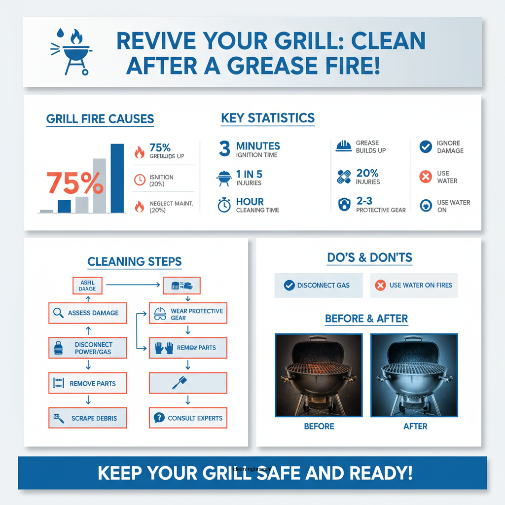 how to clean grill after grease fire - Data Infographic and Statistics