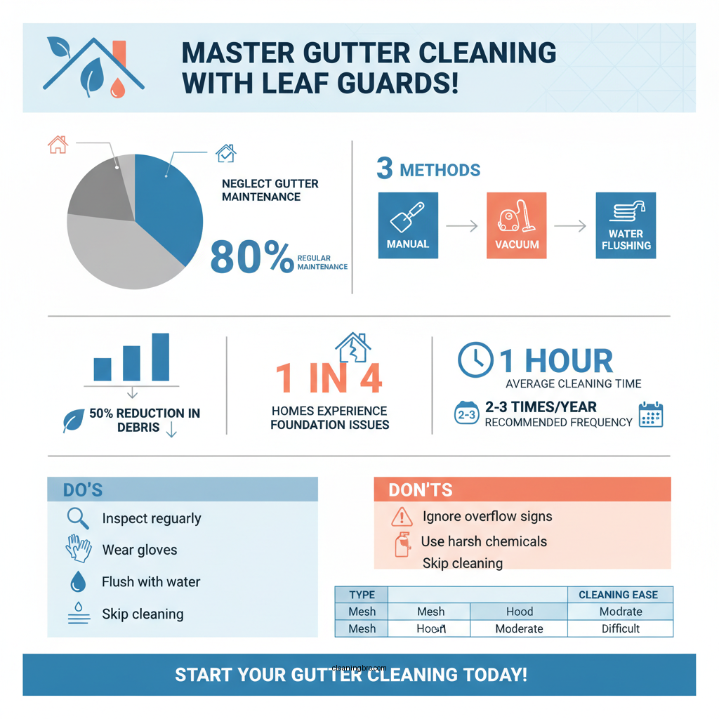 how to clean gutters with leaf guards - Data Infographic and Statistics