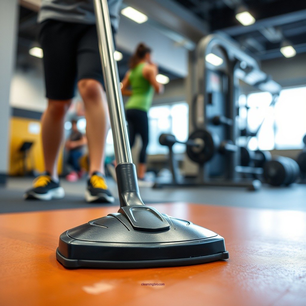 Sweep or Vacuum the Floors - how to clean gym rubber floor
