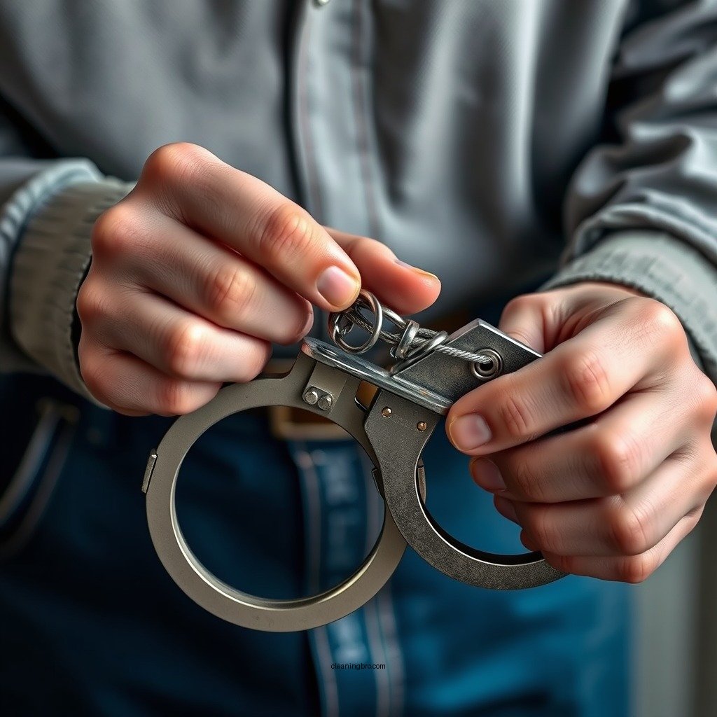 Disassembling the Handcuffs - how to clean handcuffs