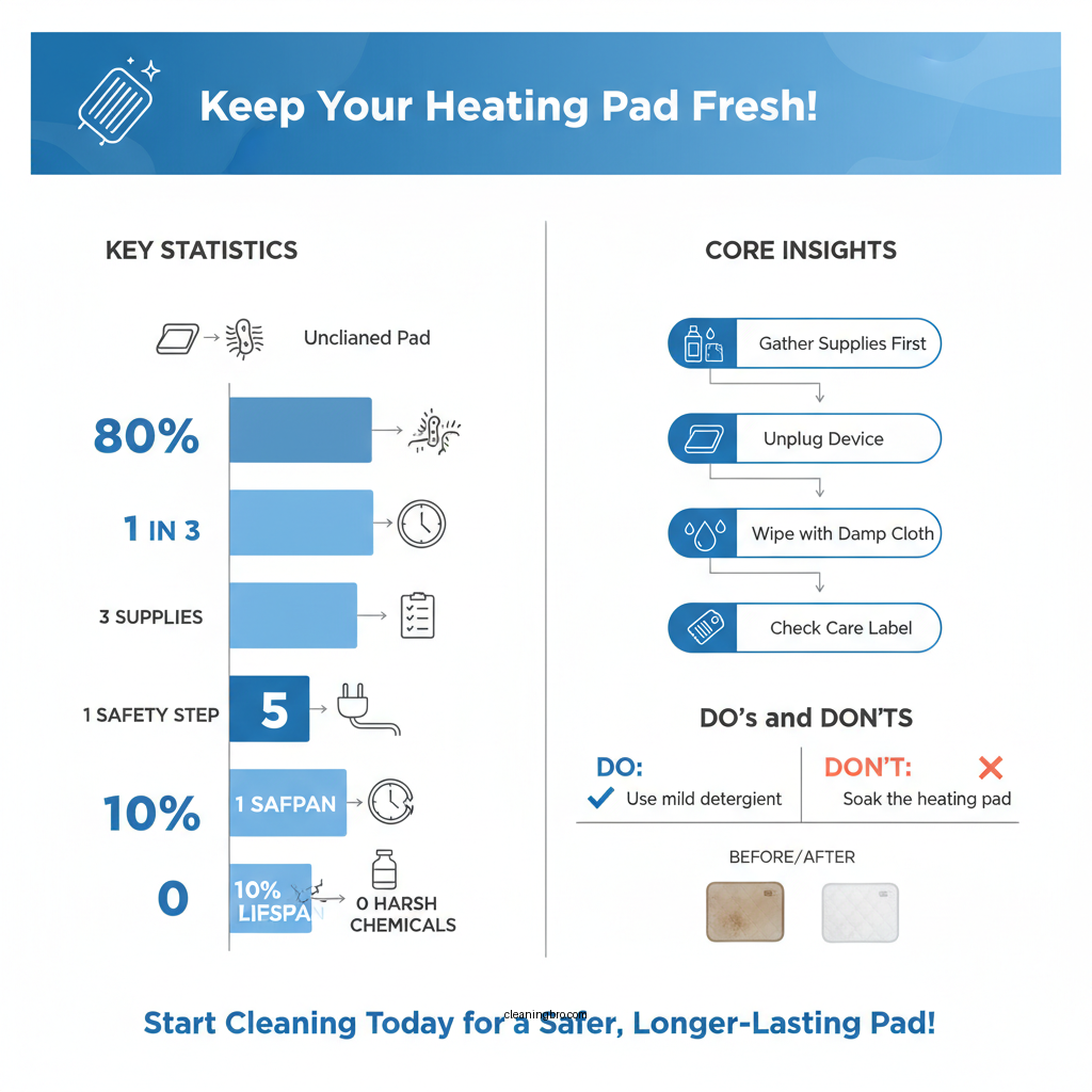 how to clean heating pad - Data Infographic and Statistics