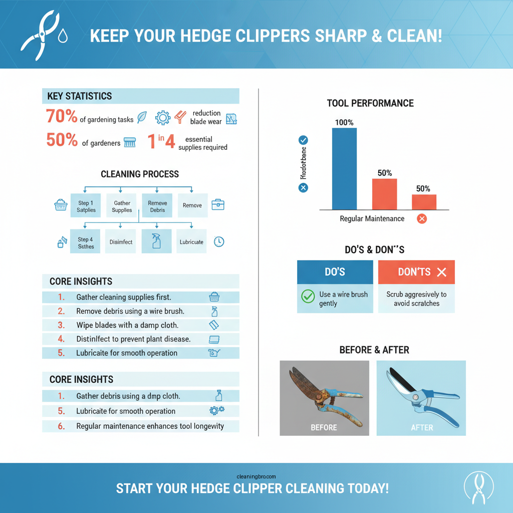 how to clean hedge clippers - Data Infographic and Statistics