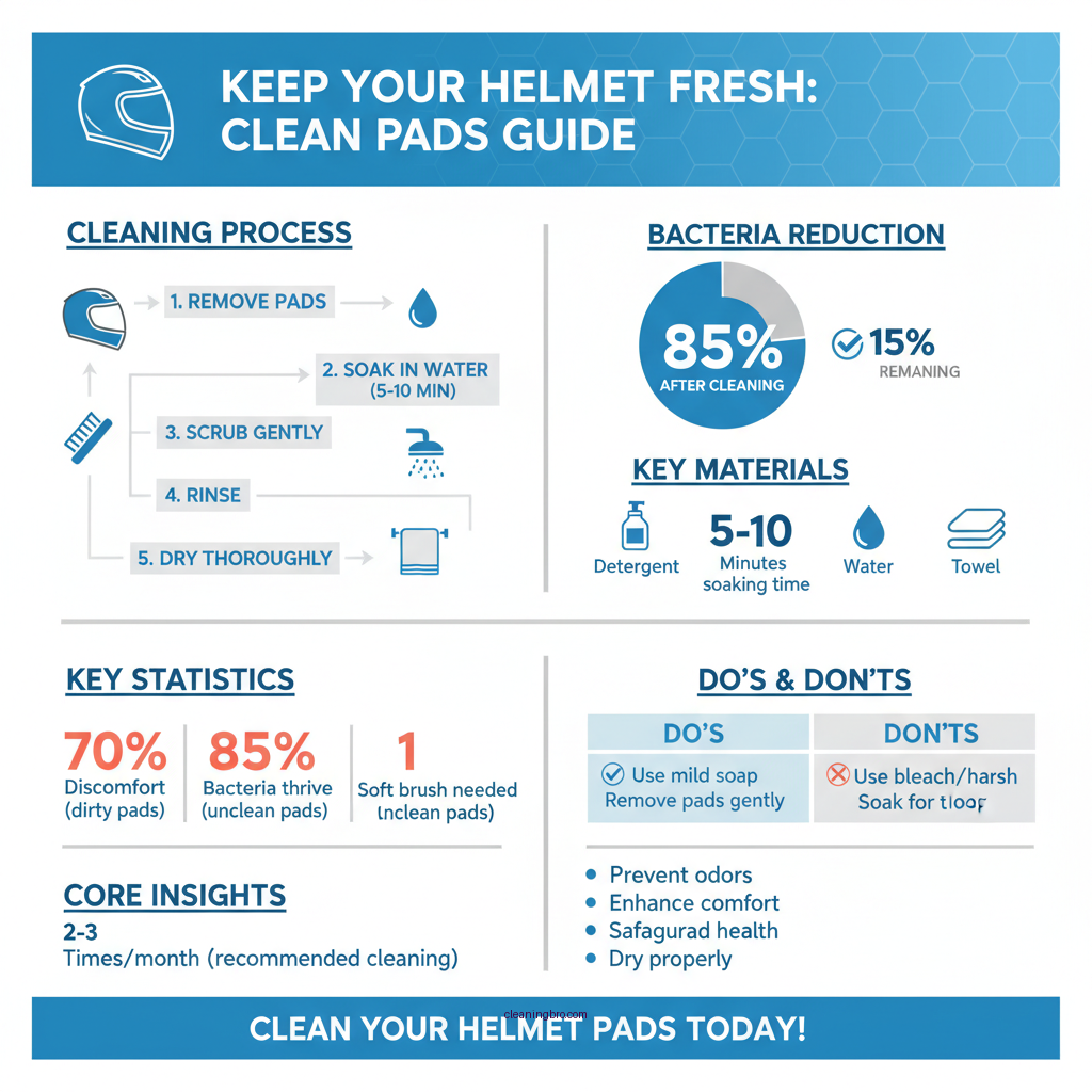 how to clean helmet pads - Data Infographic and Statistics
