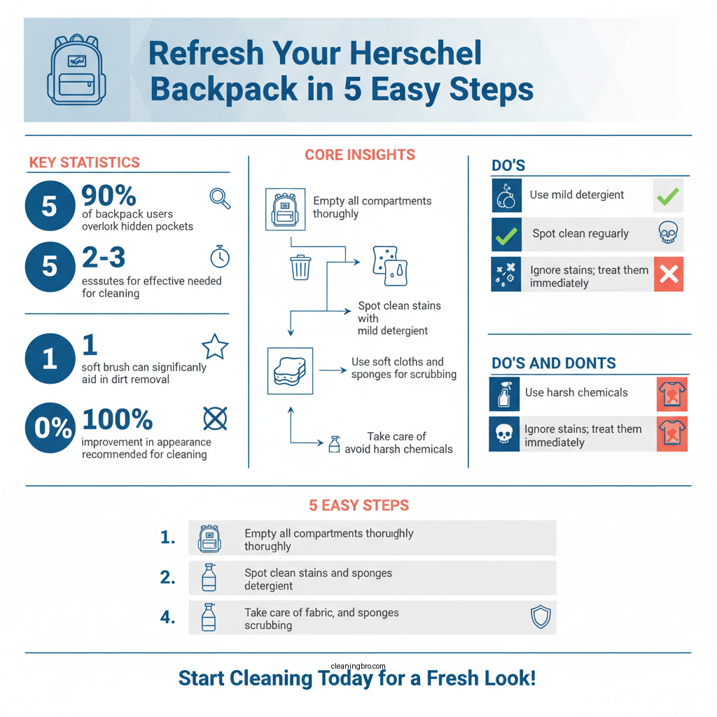 how to clean herschel backpack - Data Infographic and Statistics