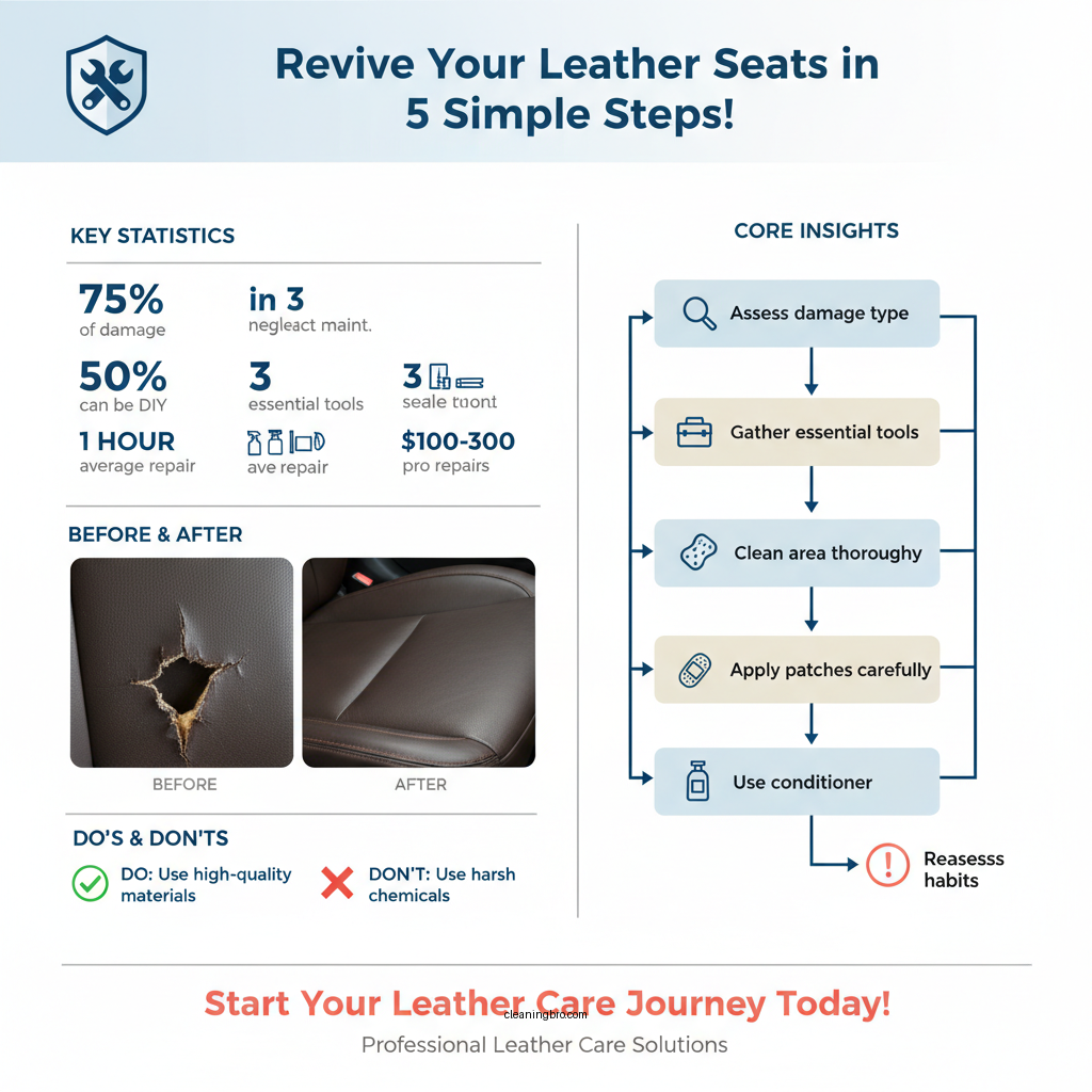 how to clean holes in leather seats - Data Infographic and Statistics