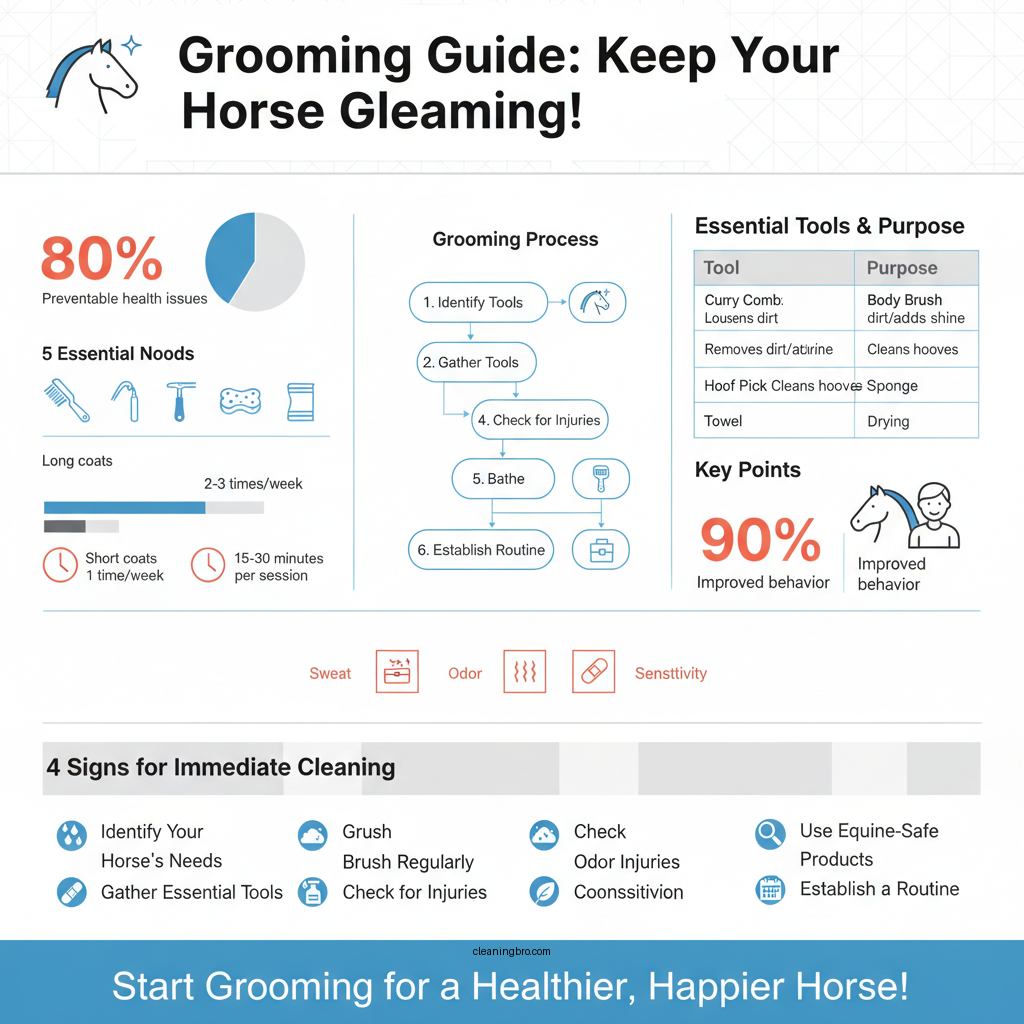 how to clean horses - Data Infographic and Statistics