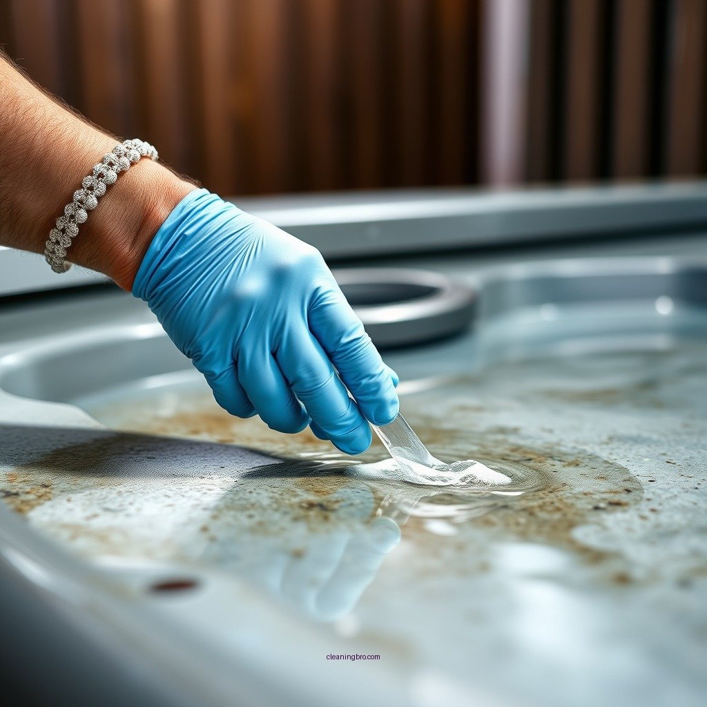 Step-by-Step Cleaning Process - how to clean hot tub cover mold