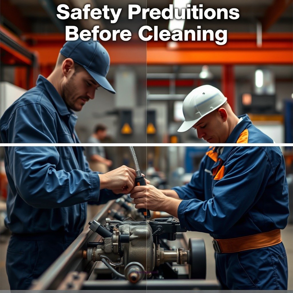Safety Precautions Before Cleaning - how to clean hydraulic fluid