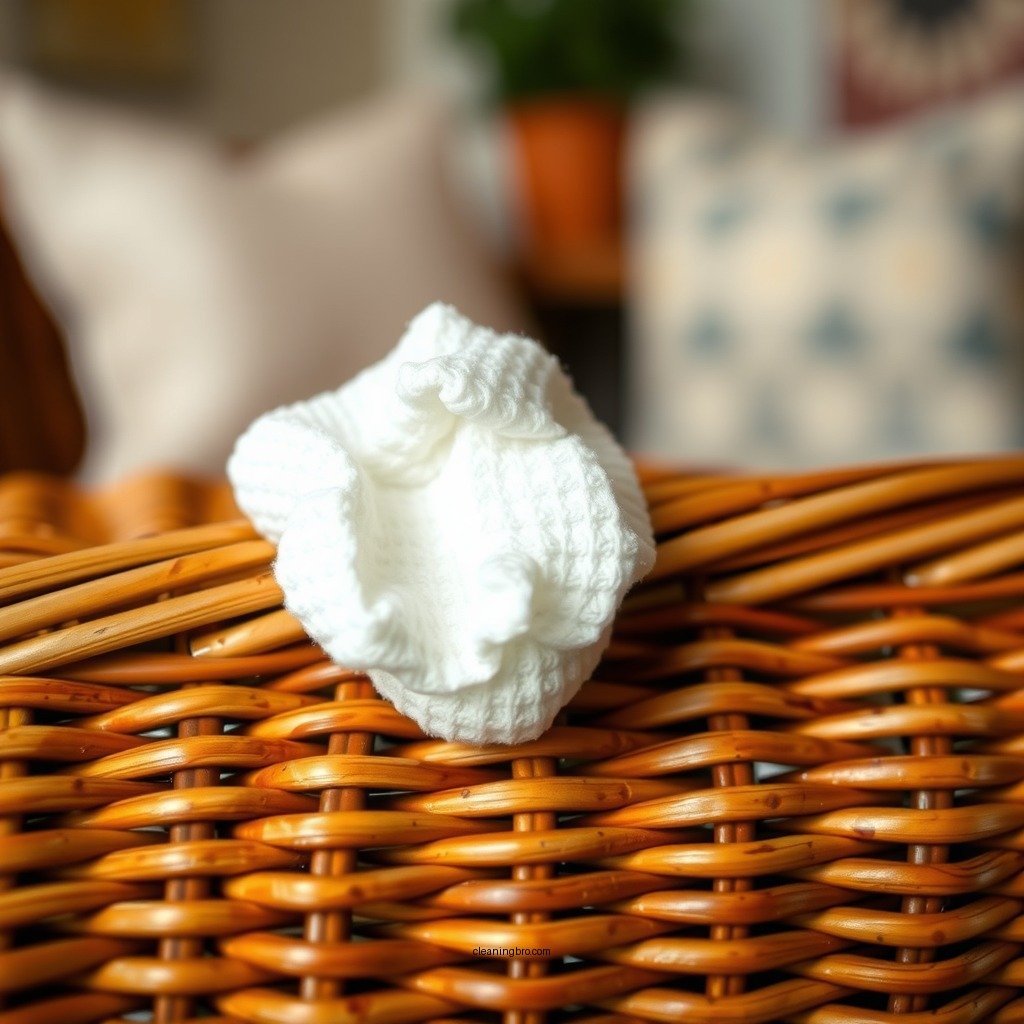 Cleaning with Soap and Water - how to clean indoor wicker furniture
