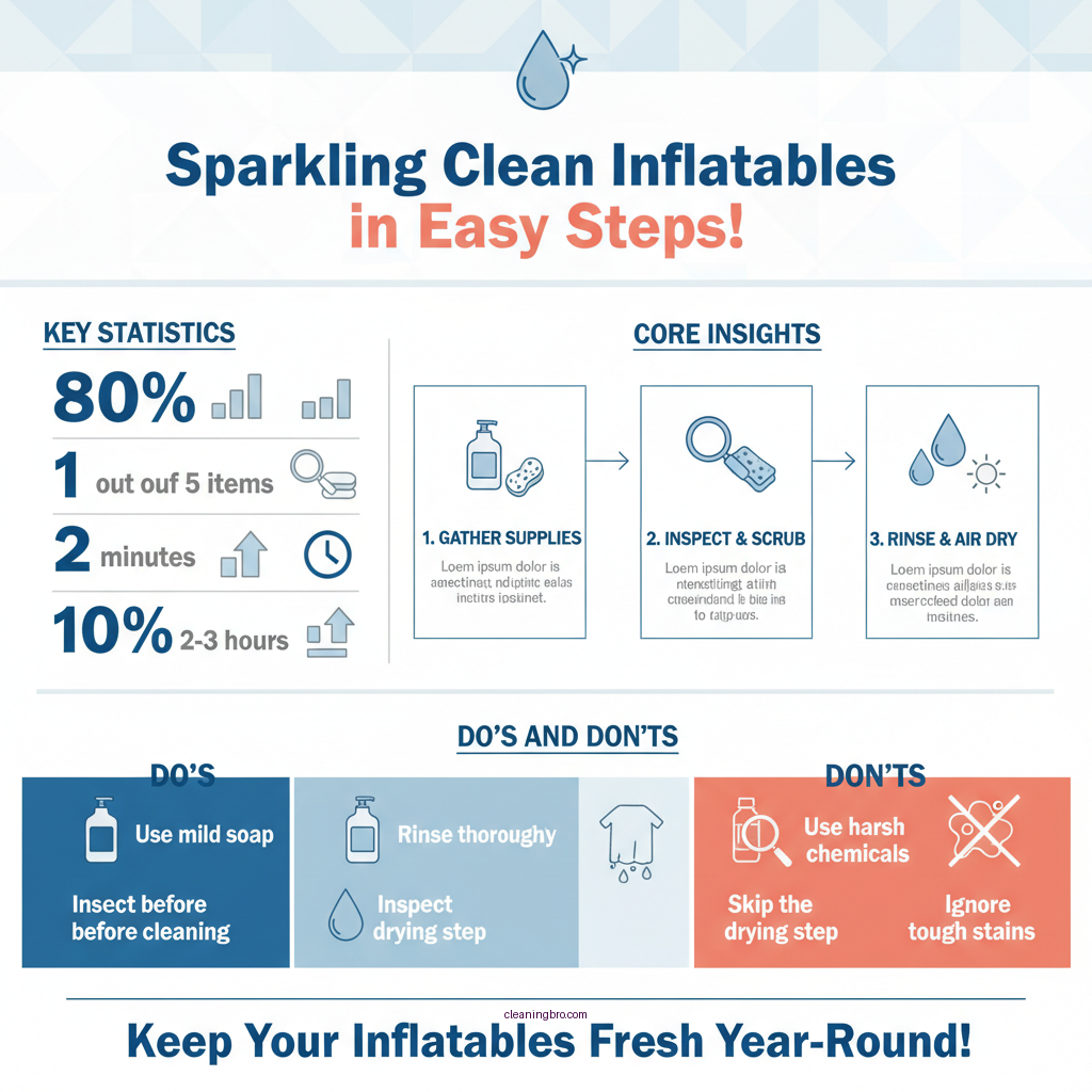how to clean inflatables - Data Infographic and Statistics