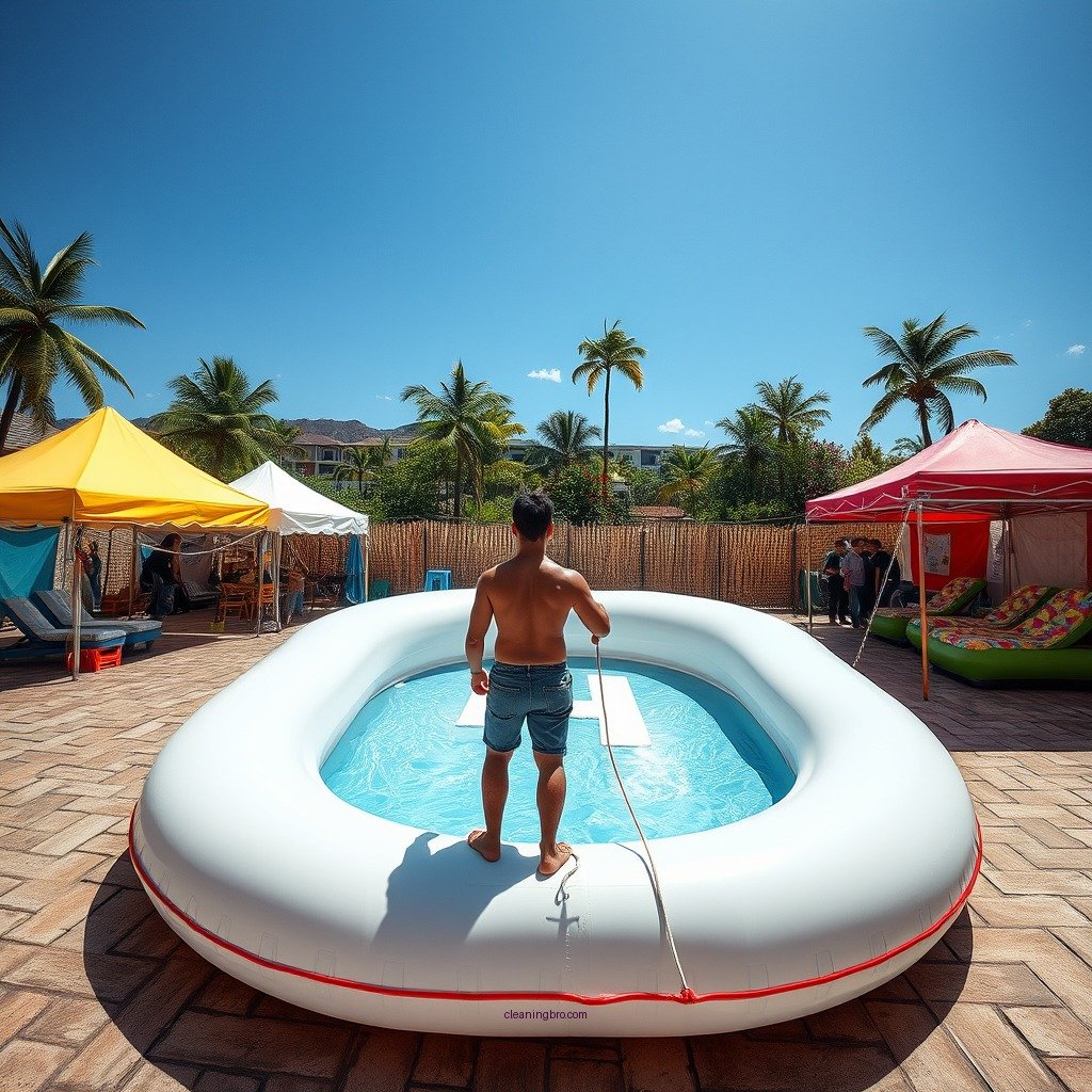 Preparing for Cleaning - how to clean inflatables