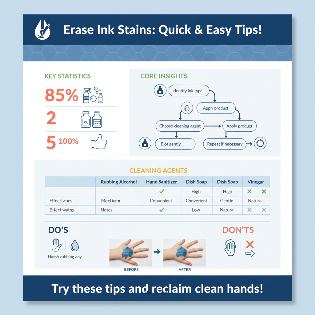 how to clean ink from hands - Data Infographic and Statistics